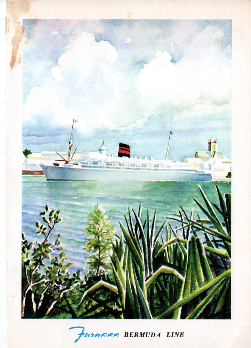 QUEEN OF BERMUDA: 1933 - Nov. '66 final voyage menus, guides, ephemera