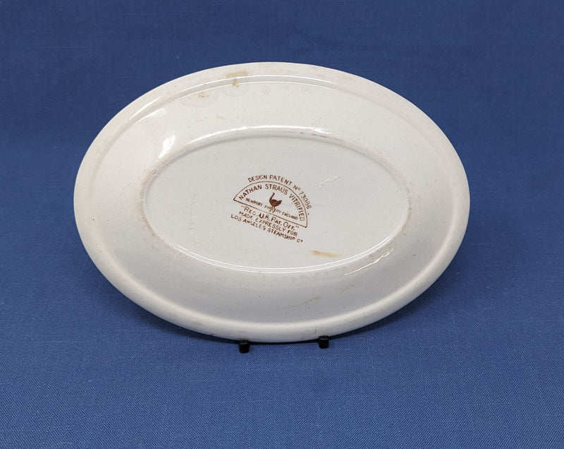 Various: pre-war - Los Angeles Steamship Co. oval side plate w/ logo