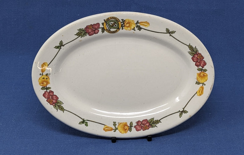 Various: pre-war - Los Angeles Steamship Co. oval side plate w/ logo