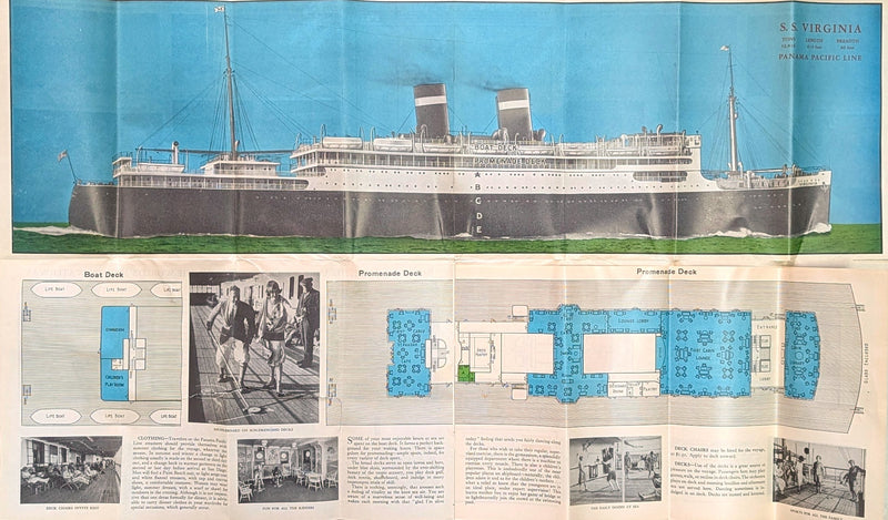 VIRGINIA: 1928 - Deluxe deck plan w/ interiors from '29