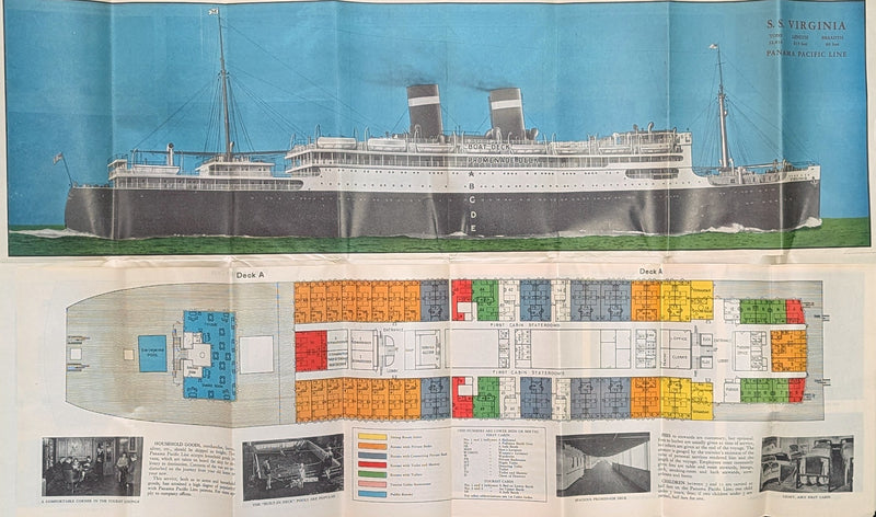 VIRGINIA: 1928 - Deluxe deck plan w/ interiors from '29