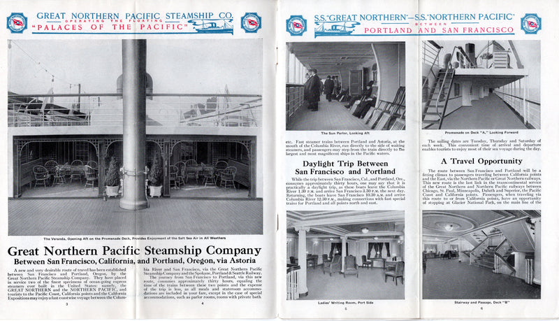GREAT NORTHERN & NORTHERN PACIFIC: 1915 - Deluxe 1915 brochure w/ plans & pics