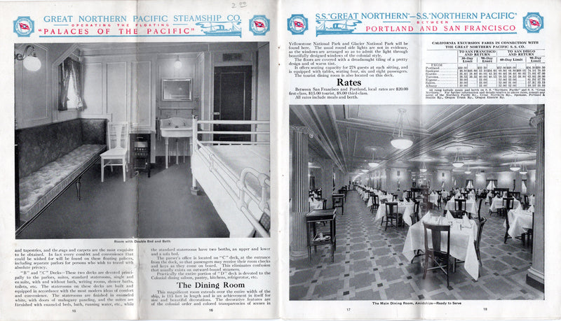 GREAT NORTHERN & NORTHERN PACIFIC: 1915 - Deluxe 1915 brochure w/ plans & pics