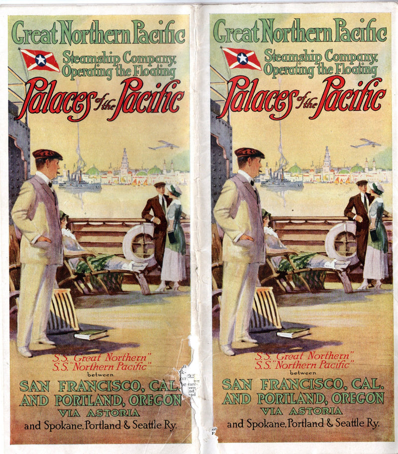 GREAT NORTHERN & NORTHERN PACIFIC: 1915 - Deluxe 1915 brochure w/ plans & pics
