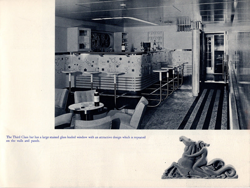 NIEUW AMSTERDAM: 1938 - Deluxe interiors brochure from 1938