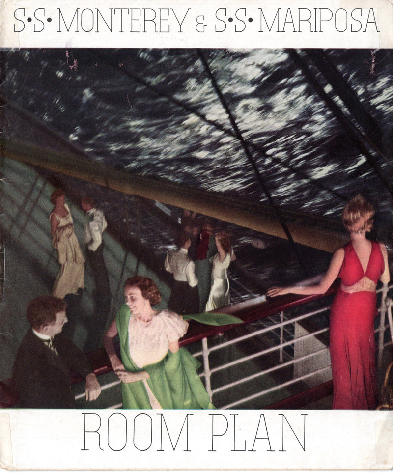 MARIPOSA & MONTEREY: 1932 - BIG 1930s deck plan w/ COLOR interior photos