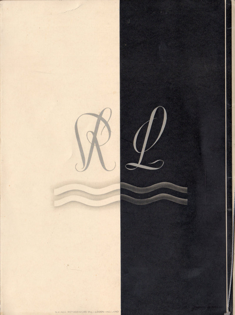 Various: pre-war - Elegant Rotterdam Lloyd fleet interiors brochure from 1930s