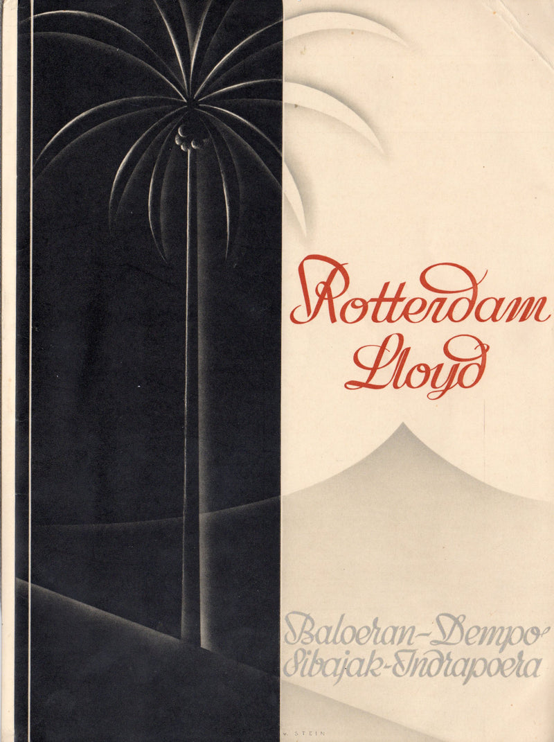 Various: pre-war - Elegant Rotterdam Lloyd fleet interiors brochure from 1930s