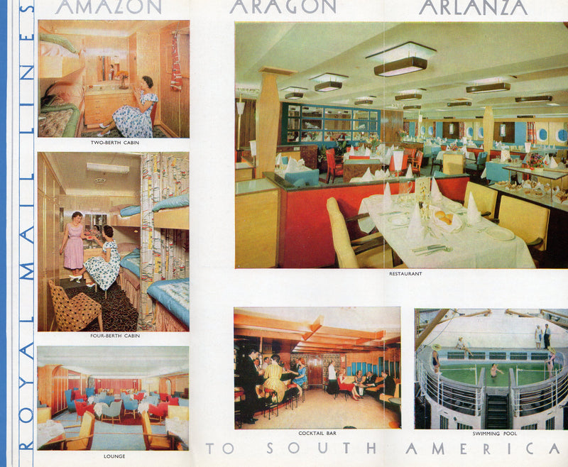 AMAZON, ARAGON & ARALANZA: 1960 - 3 interiors brochures