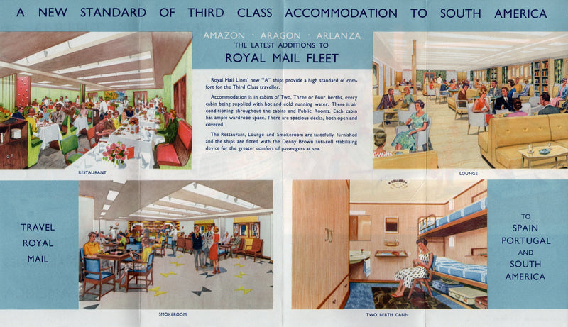 AMAZON, ARAGON & ARALANZA: 1960 - 3 interiors brochures