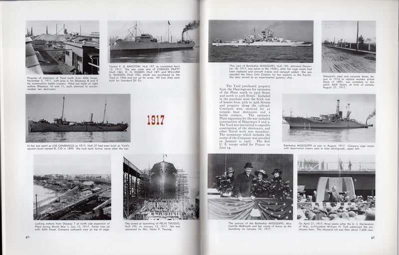 Various Ships - 1961  Newport News "Three Generations of Shipbuilding"