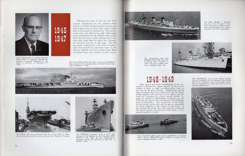 Various Ships - 1961  Newport News "Three Generations of Shipbuilding"