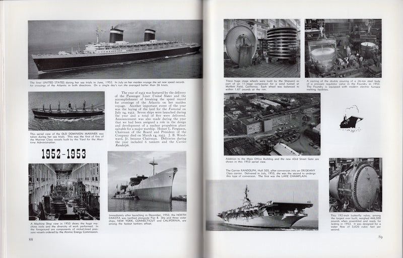 Various Ships - 1961  Newport News "Three Generations of Shipbuilding"