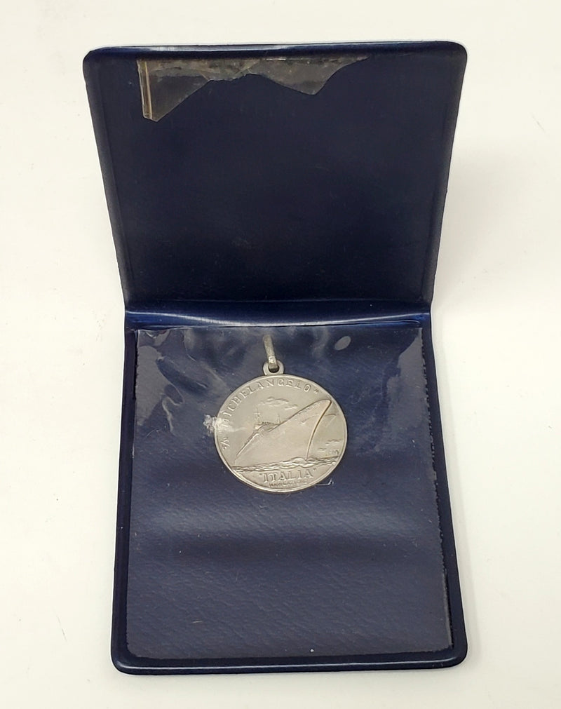 MICHELANGELO: 1965 - Silver portrait medallion in original case