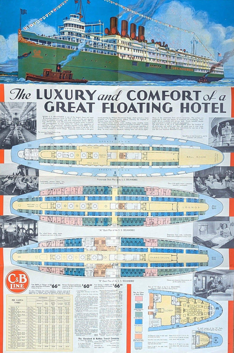 SEEANDBEE: 1913 - Delightful 1930s brochure w/ deck plans & interiors