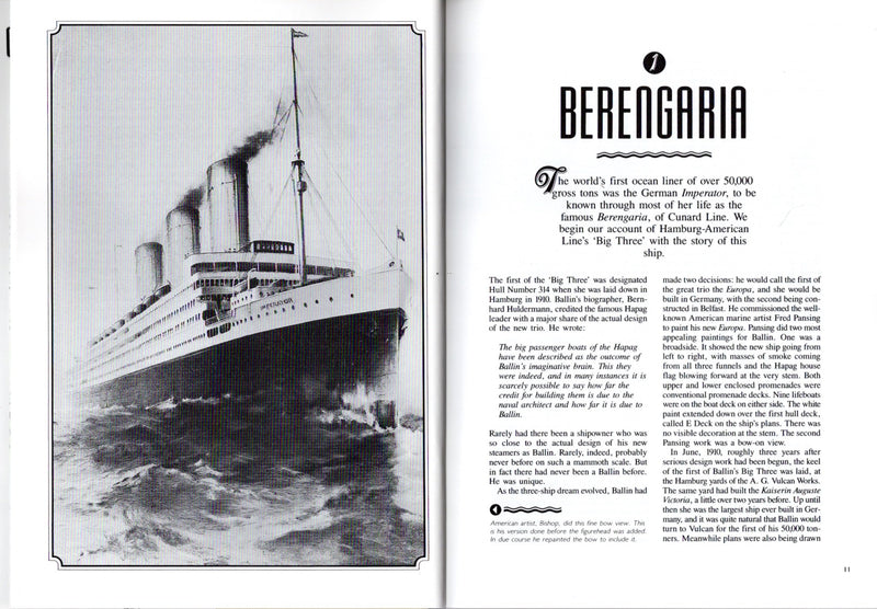 BERENGARIA, LEVIATHAN & MAJESTIC - "Classic Ocean Liners Vol. 1" by Braynard