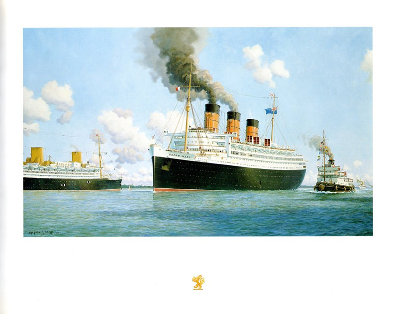 Various Ships - "Cunarder: Maritime Paintings by Stephen J. Card"