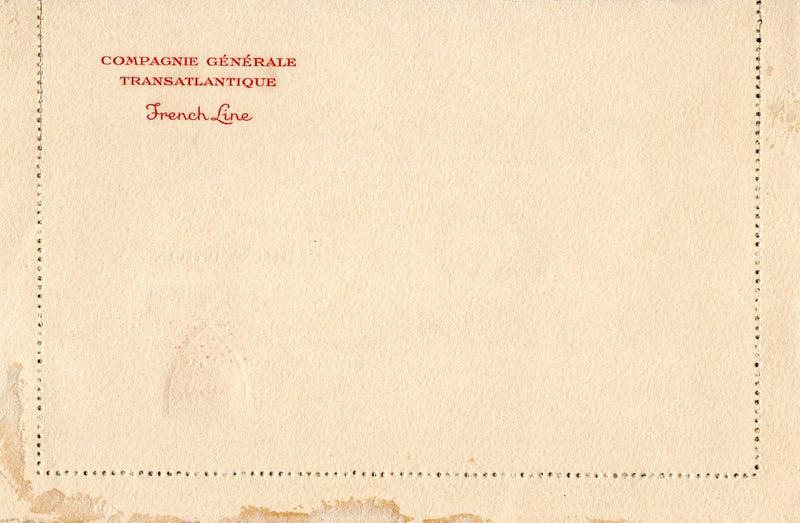 NORMANDIE: 1935 - Unused fold-over mailing card