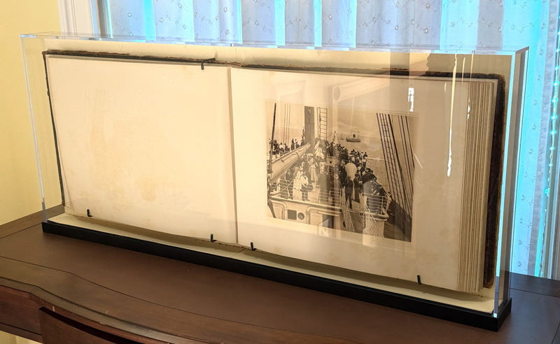 TEUTONIC: 1889 - Important 1898 Ismay gift album to H. M. Stanley for Diamond Jubilee Naval Review