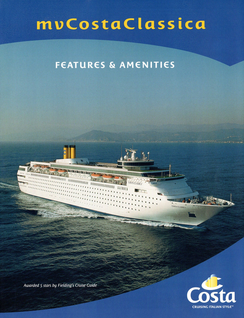 COSTA CLASSICA: 1991 - Interiors & plans travel agency brochure