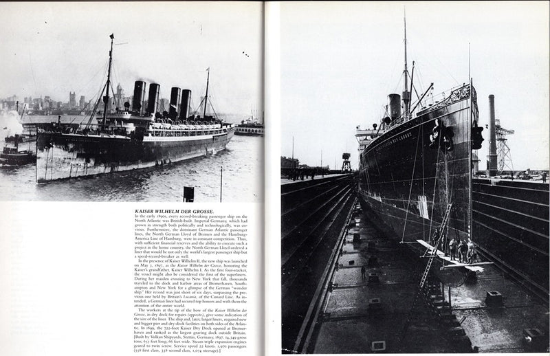 Various: pre-war - "The First Great Ocean Liners in Photographs: 1897-1927" by Bill Miller,