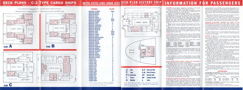 Various Ships - United States Lines "Popular Trips on Cargo Ships"