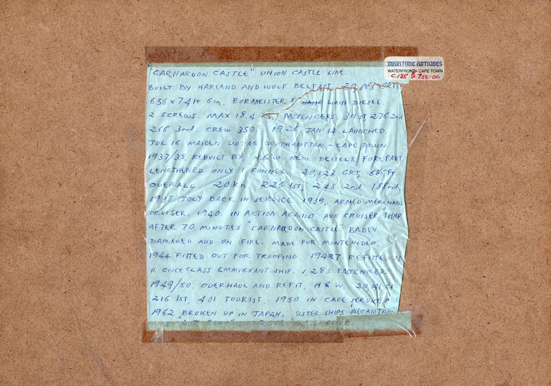 CARNARVON CASTLE: 1926 - Original twilight sailing oil painting