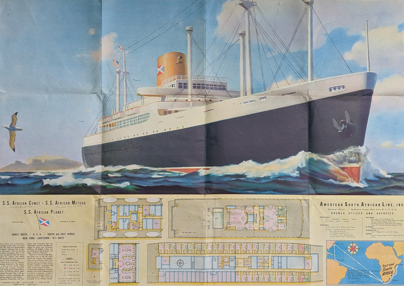 AFRICAN COMET Class - Deluxe 1941 intro brochure w/ iso plans for trio taken by war