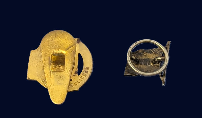 JUAN SEBASTIAN ELCANO: 1928 - 2 lapel pins from 1920s-30s