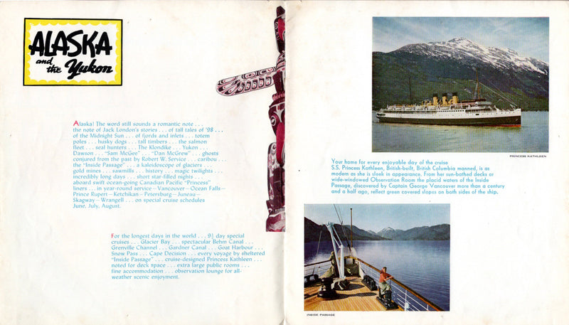 PRINCESS KATHLEEN: 1925 - Cruise brochure w/ color interiors 1951