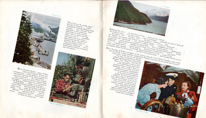 PRINCESS KATHLEEN: 1925 - Cruise brochure w/ color interiors 1951