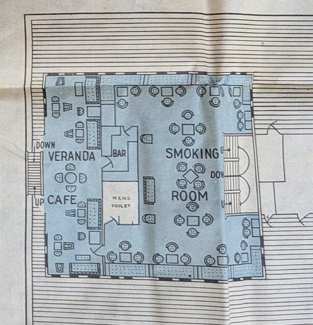CALGARIC: 1918 - Cruise deck plan from 1930