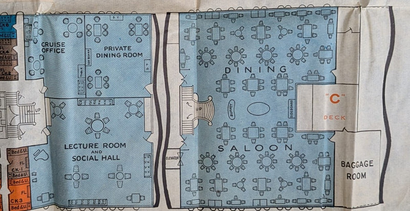 CALGARIC: 1918 - Cruise deck plan from 1930