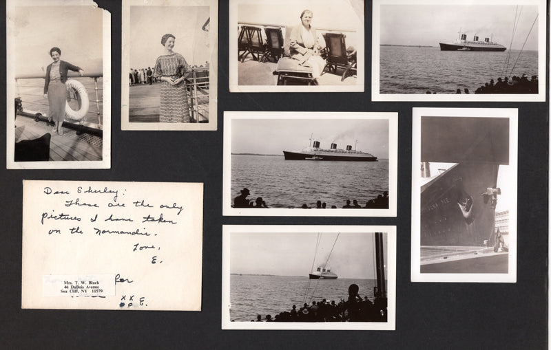 NORMANDIE: 1935 - 7 original snapshots taken in 1935