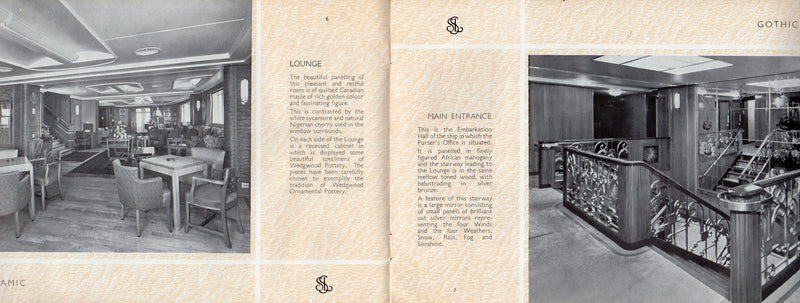 ATHENIC, CERAMIC, CORINTHIC & GOTHIC - Deluxe 1951 First Class interiors brochure