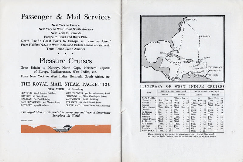 OHIO: 1923 - West Indies 1926 cruise w/ interiors for short-timer