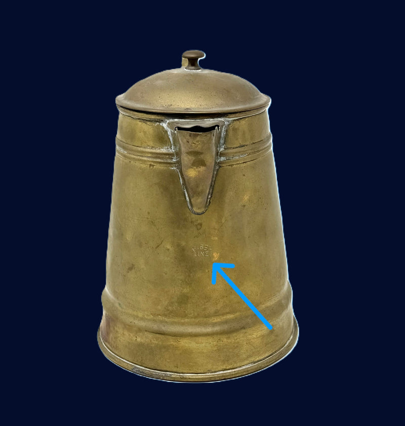 Various: pre-war - Bibby Line brass pitcher from 1800s