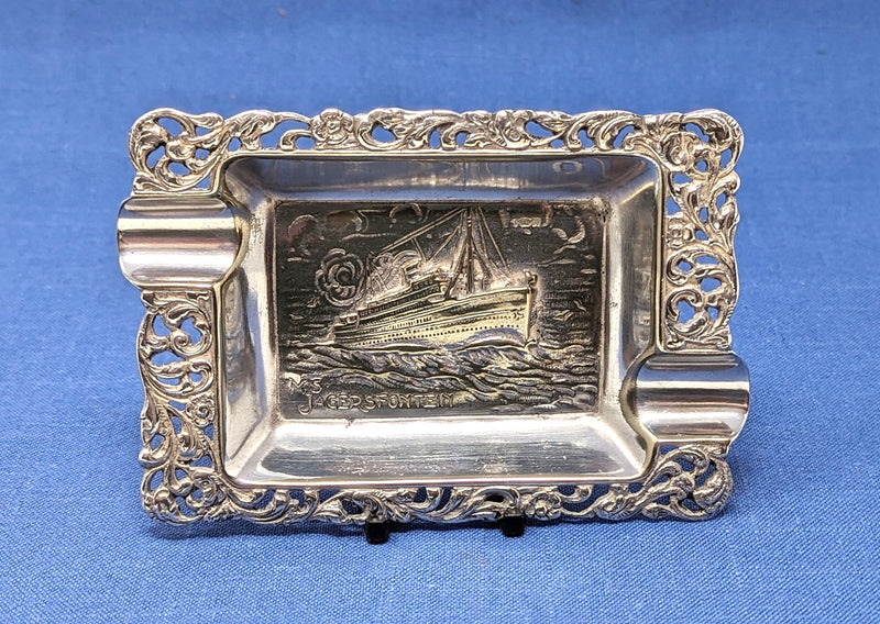 JAGERSFONTEIN: 1950 - Silverplated portrait ashtray