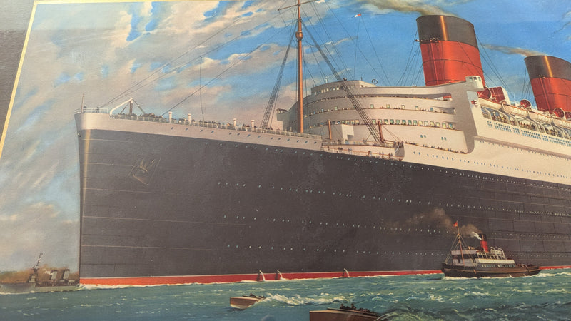 QUEEN MARY: 1936 - Famed black & gold McDowell agency portrait