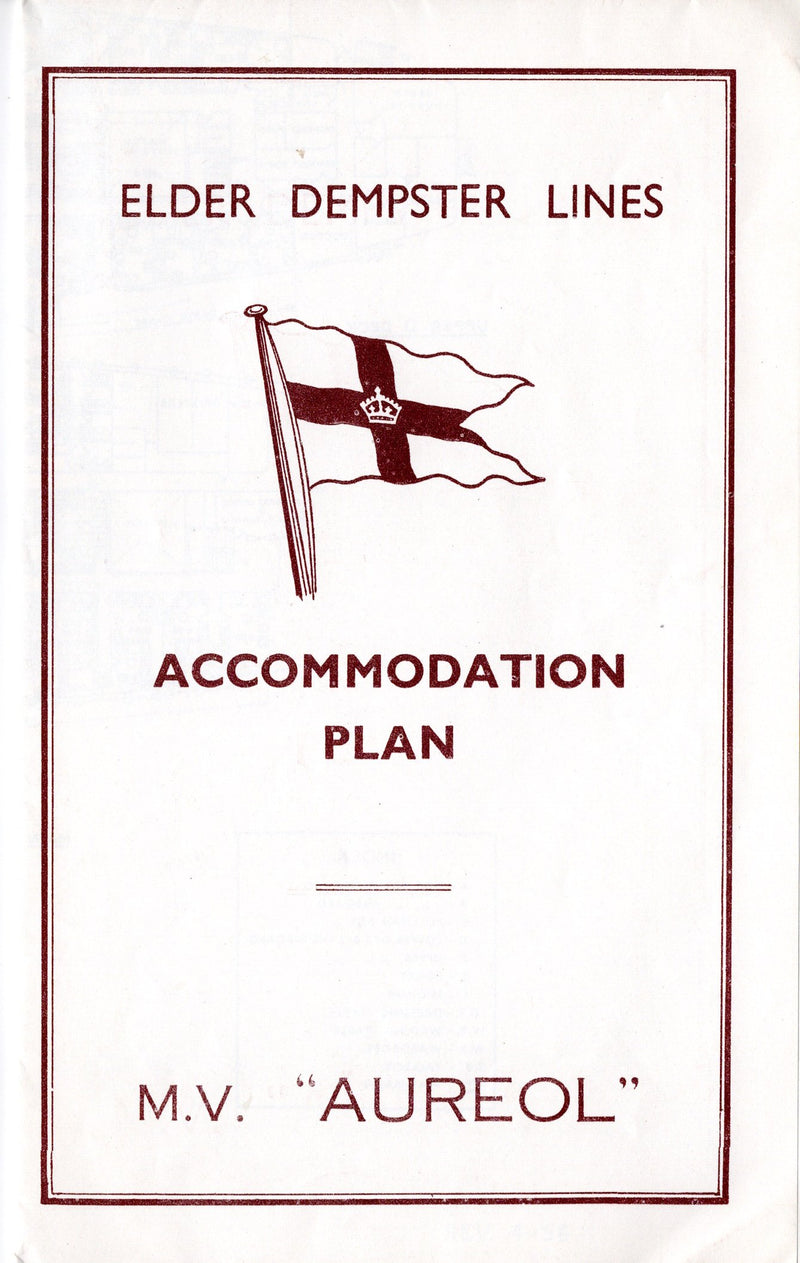 AUREOL: 1951 - First & Cabin class deck plan w/ interiors from 1956