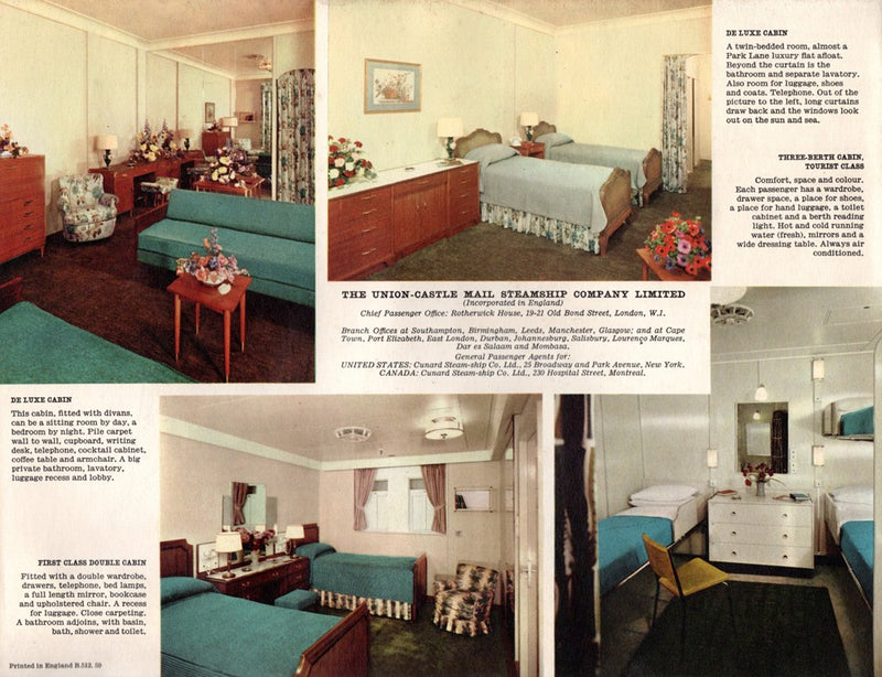 WINDSOR CASTLE: 1959 - Pre-maiden voyage interiors brochure