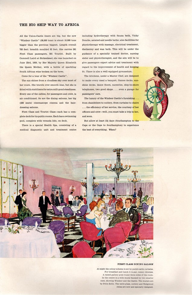 WINDSOR CASTLE: 1959 - Pre-maiden voyage interiors brochure
