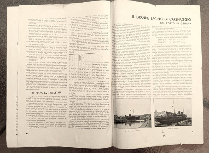 REX: 1932 - Special REX issue of "La Marina Italiana" - 100s of photos