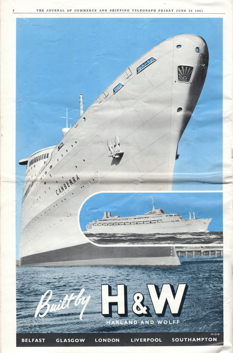 ORIANA & CANBERRA - Special 1961 "Journal of Commerce" issue