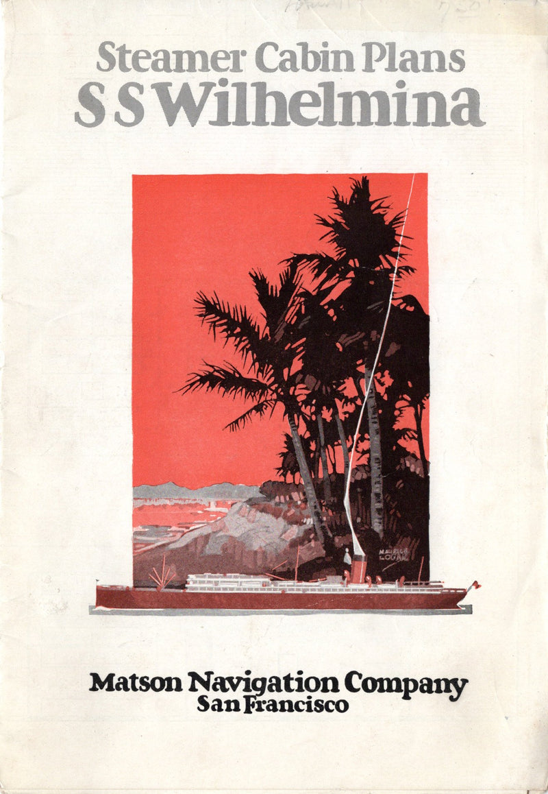 WILHELMINA: 1909 - Deck plan & interiors from 1924