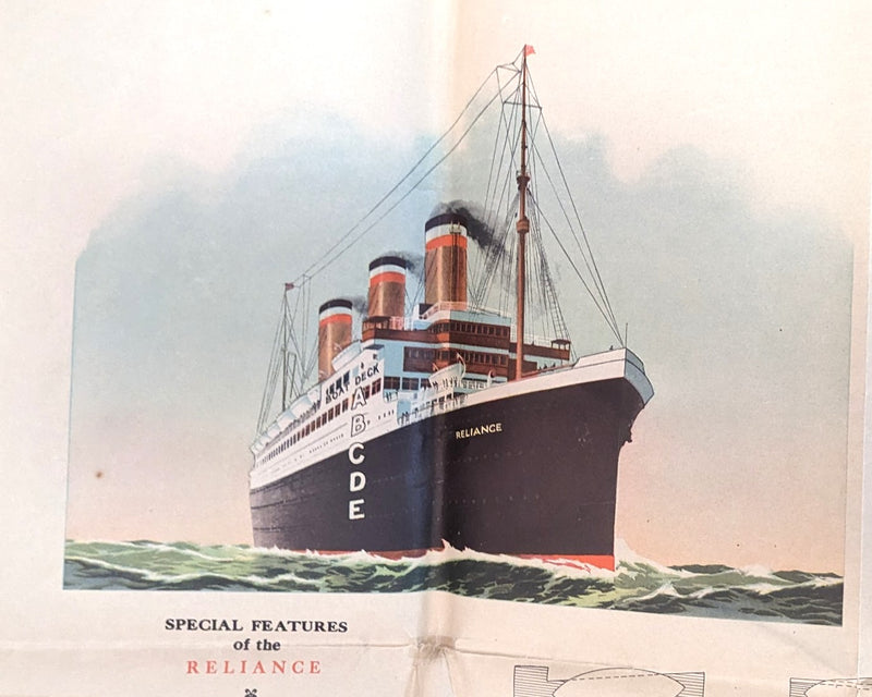 RELIANCE: 1930 - Big color-coded cruise plan at bargain price