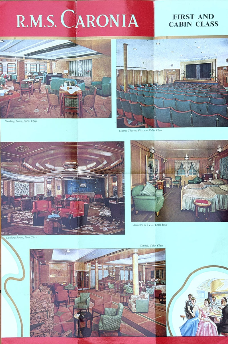 CARONIA: 1949 - Transatlantic 2-class interiors brochure