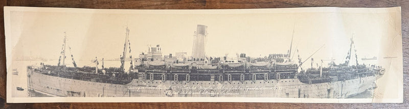 MONGOLIA: 1904 - Loooong 1919 troopship portrait packed with doughboys
