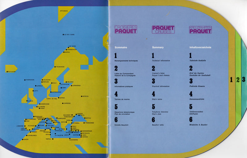 MERMOZ: 1958 - Novelty-shaped cabin info brochure