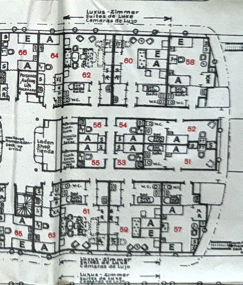 POTSDAM: 1935 - Pre-maiden voyage First Class deck plan